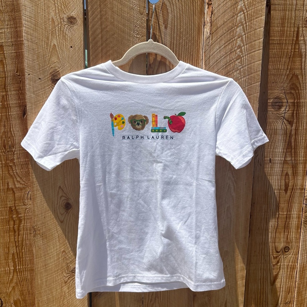 Boys Polo Bear Logo Cotton Jersey Tee